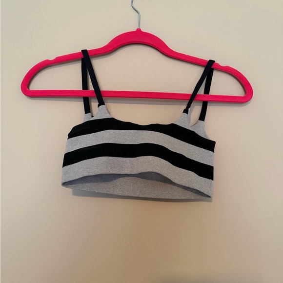 FP Movement by Free People Black and Gray Striped Bandeau - Picture 2 of 3